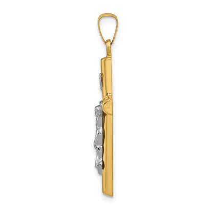 14K Bicolor 14K Bicolor Inri Hohl Kruzifix Anhänger
