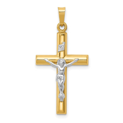14K Bicolor 14K Bicolor Inri Hohl Kruzifix Anhänger