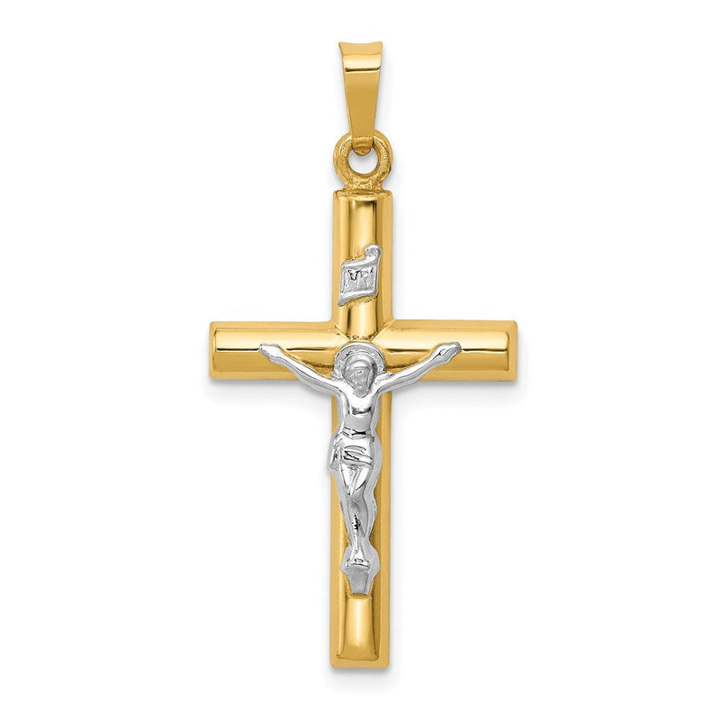 14K Bicolor 14K Bicolor Inri Hohl Kruzifix Anhänger