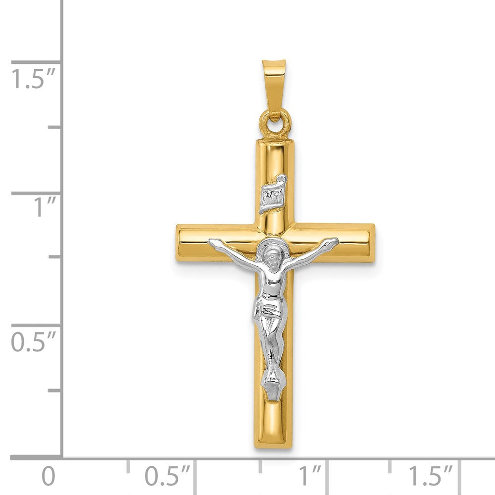 14K Bicolor 14K Bicolor Inri Hohl Kruzifix Anhänger