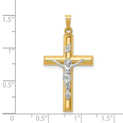 14K Bicolor 14K Bicolor Inri Hohl Kruzifix Anhänger
