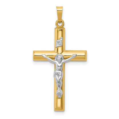 14K Bicolor 14K Bicolor Inri Hohl Kruzifix Anhänger