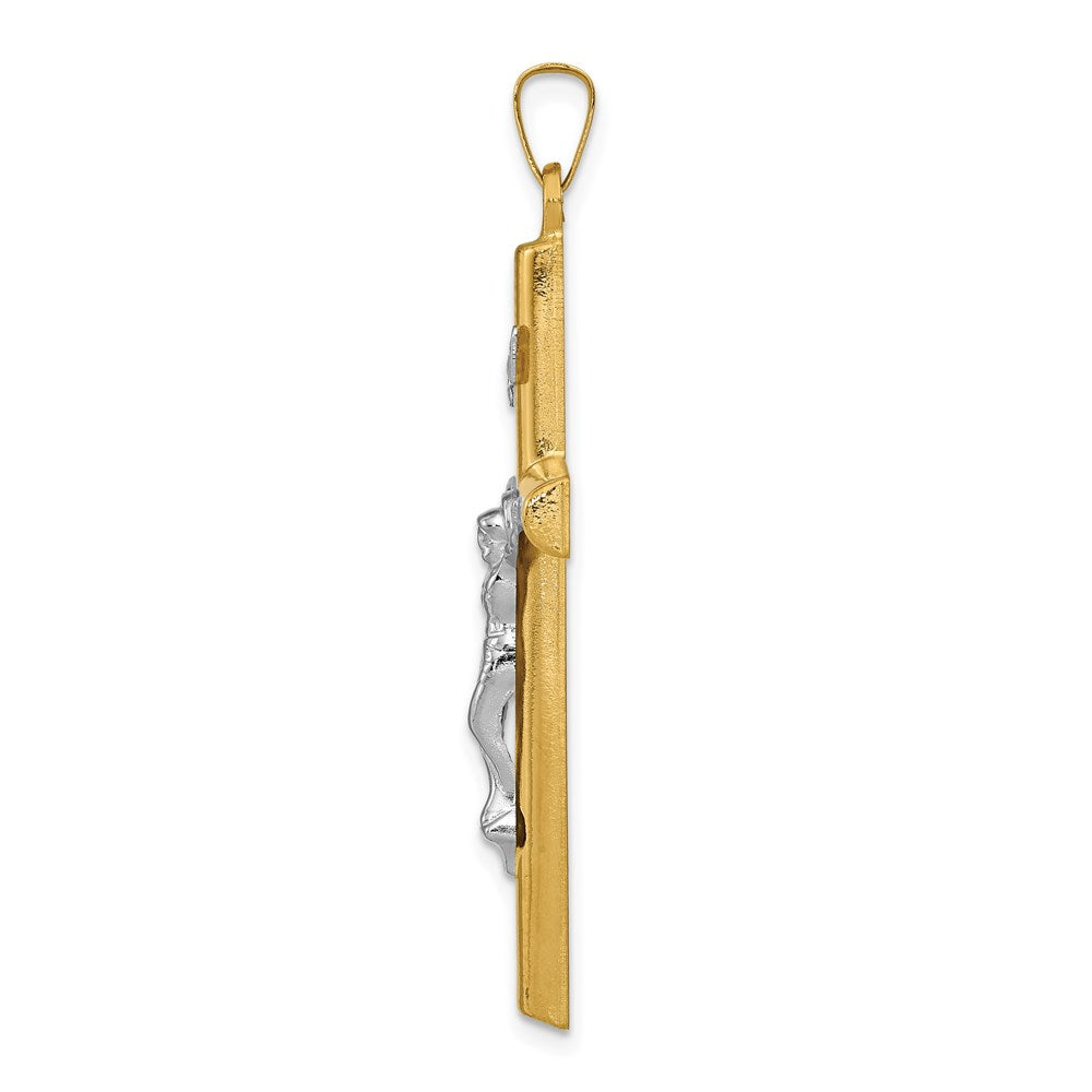 14K Bicolor 14K Bicolor Inri Hohl Kruzifix Anhänger