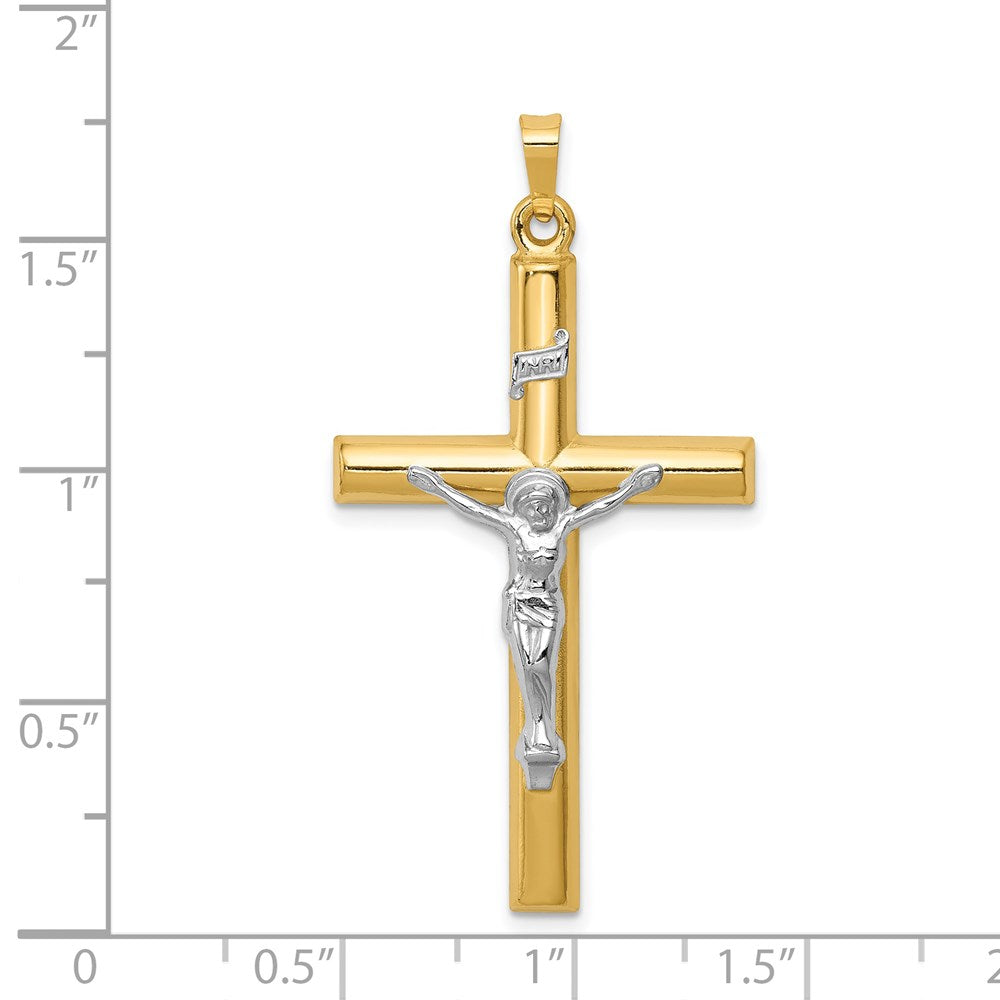 14K Bicolor 14K Bicolor Inri Hohl Kruzifix Anhänger