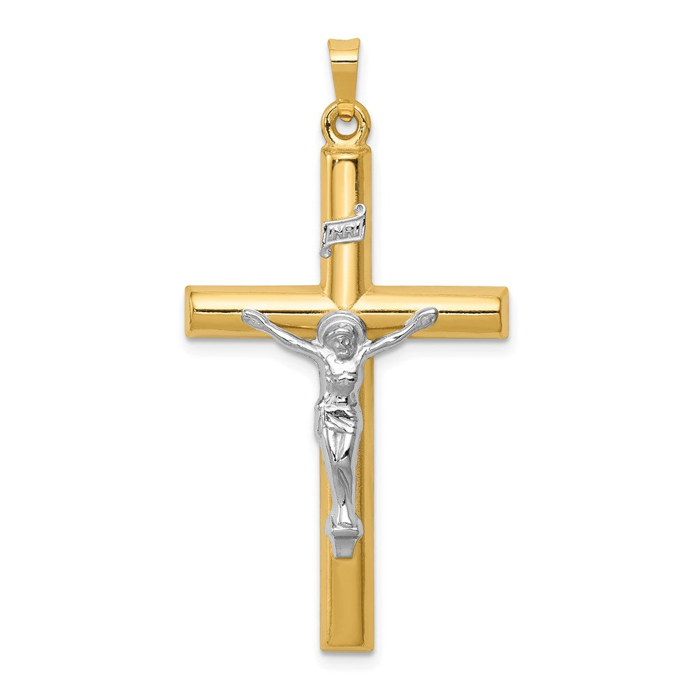 14K Bicolor 14K Bicolor Inri Hohl Kruzifix Anhänger