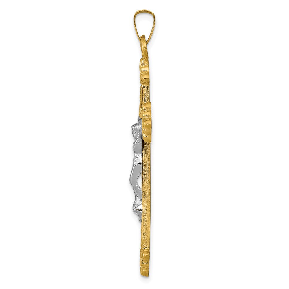 14K Bicolor 14K Bicolor Inri Hohl Kruzifix Anhänger