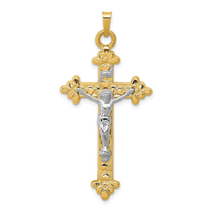 14K Bicolor 14K Bicolor Inri Hohl Kruzifix Anhänger