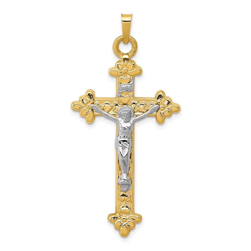 14K Bicolor 14K Bicolor Inri Hohl Kruzifix Anhänger