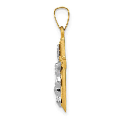 14K Bicolor 14K Bicolor Inri Hohl Kruzifix Anhänger