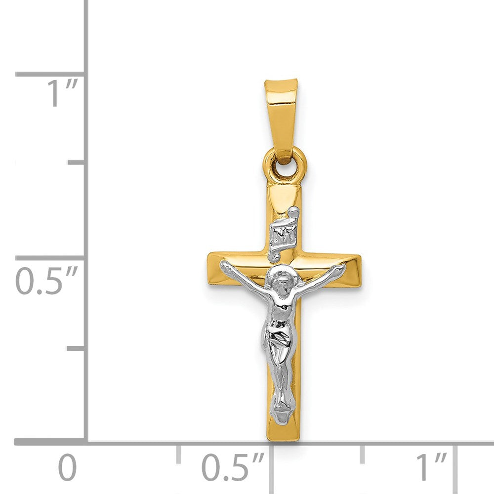 14K Bicolor 14K Bicolor Inri Hohl Kruzifix Anhänger