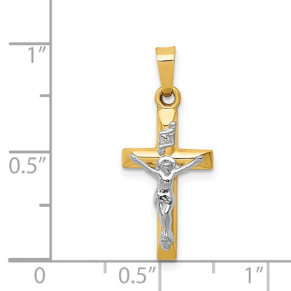 14K Bicolor 14K Bicolor Inri Hohl Kruzifix Anhänger