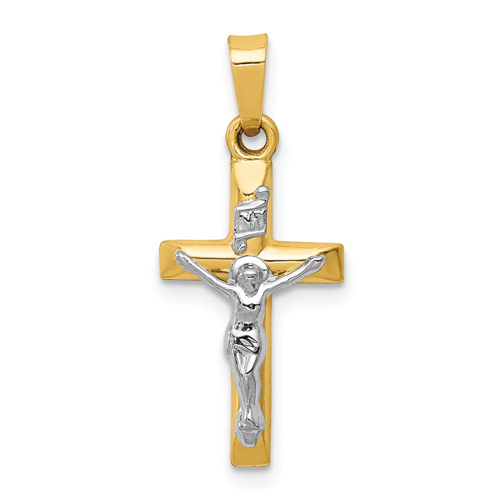 14K Bicolor 14K Bicolor Inri Hohl Kruzifix Anhänger