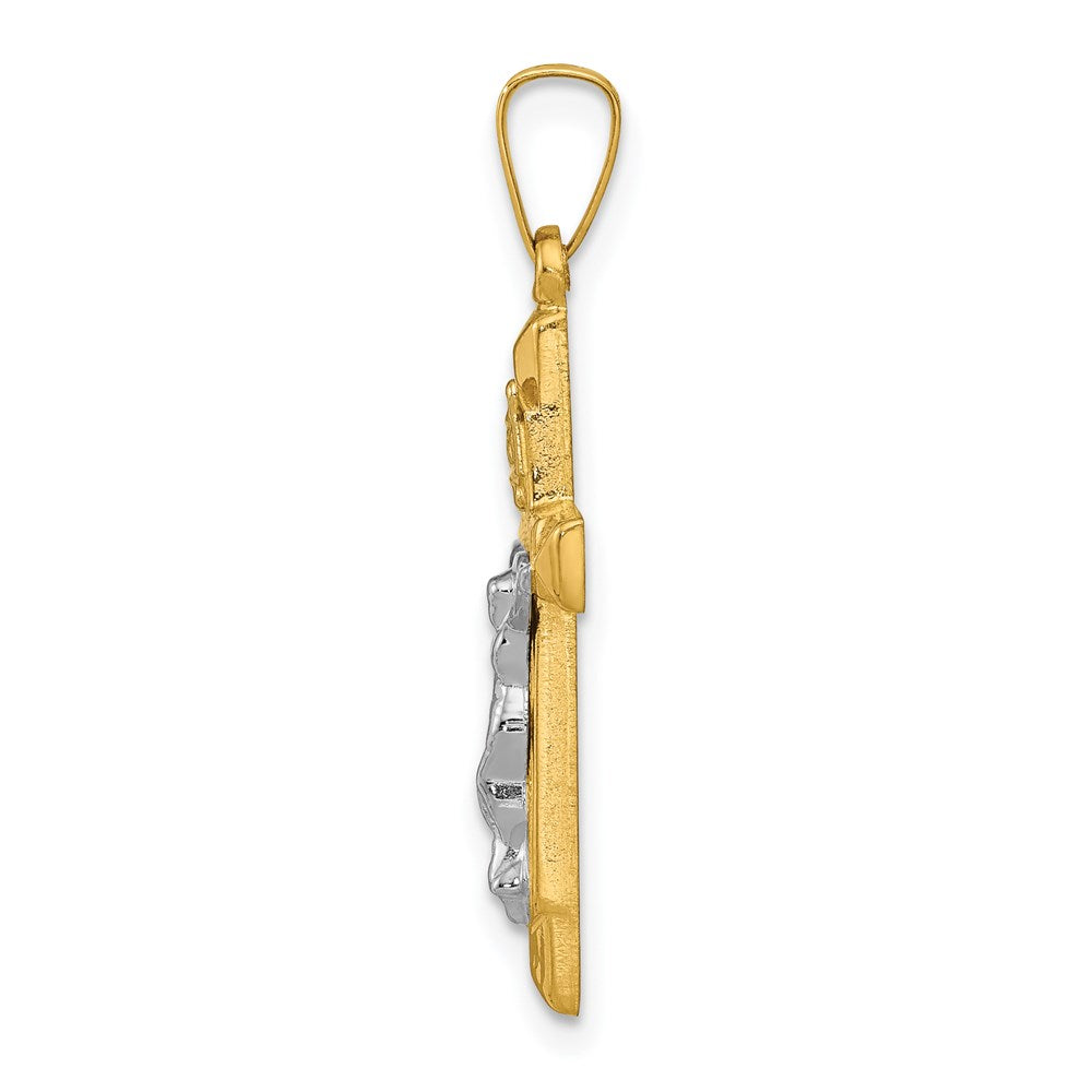 14K Bicolor 14K Bicolor Inri Hohl Kruzifix Anhänger