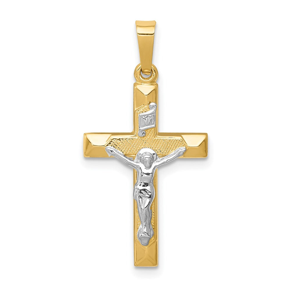 14K Bicolor 14K Bicolor Inri Hohl Kruzifix Anhänger