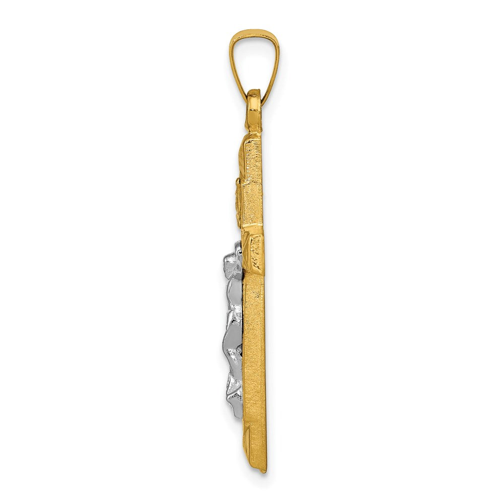 14K Bicolor 14K Bicolor Inri Hohl Kruzifix Anhänger