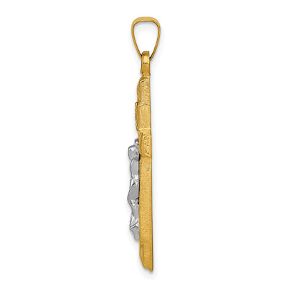 14K Bicolor 14K Bicolor Inri Hohl Kruzifix Anhänger