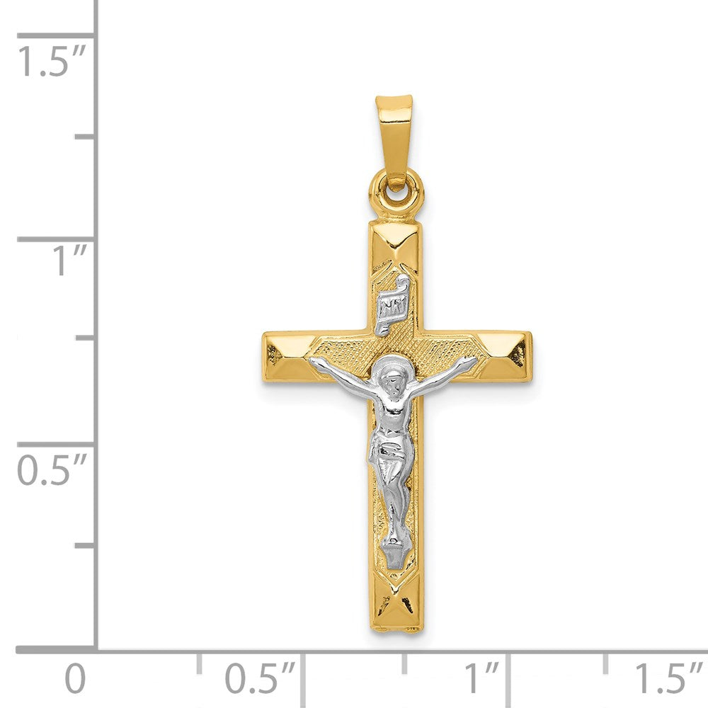 14K Bicolor 14K Bicolor Inri Hohl Kruzifix Anhänger