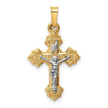 14K Bicolor 14K Bicolor Inri Hohl Kruzifix Anhänger