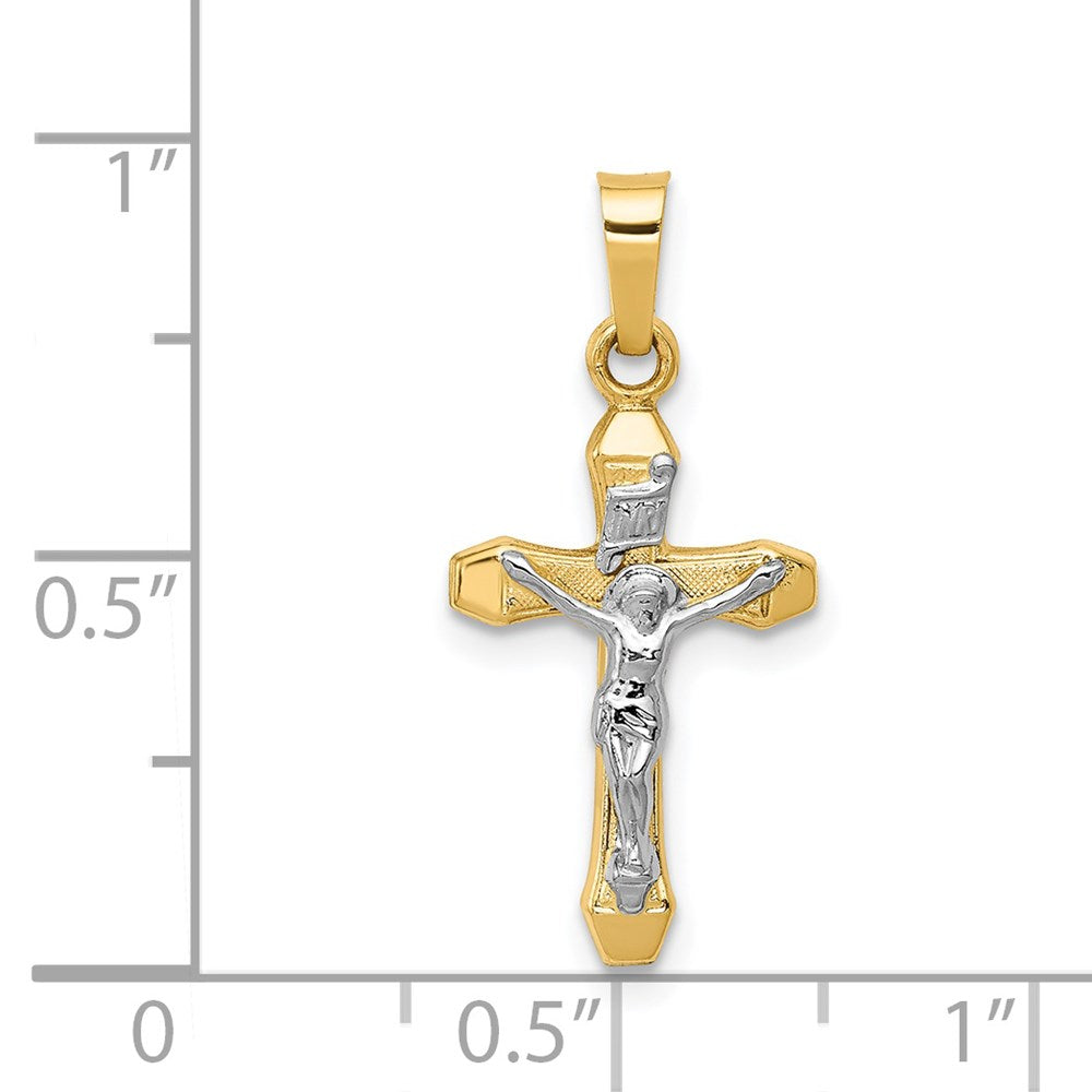 14K Bicolor 14K Bicolor Inri Hohl Kruzifix Anhänger