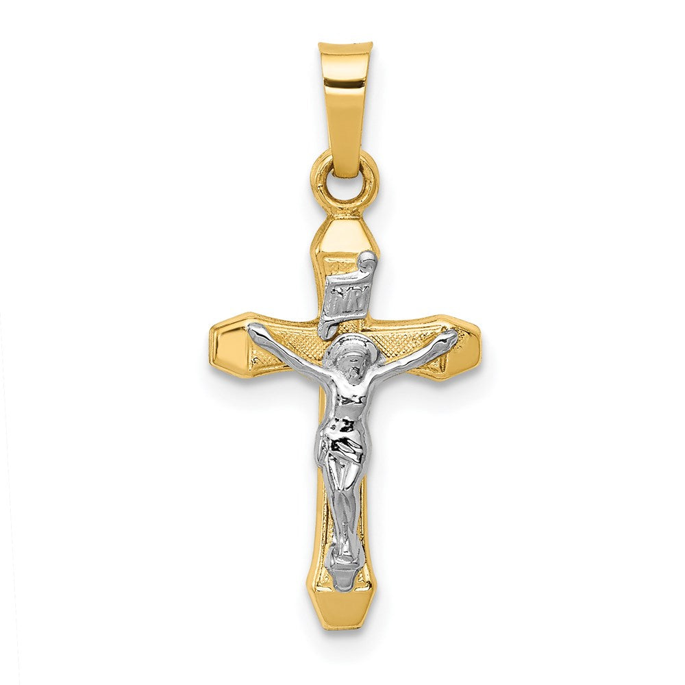 14K Bicolor 14K Bicolor Inri Hohl Kruzifix Anhänger