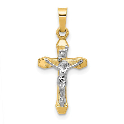 14K Bicolor 14K Bicolor Inri Hohl Kruzifix Anhänger