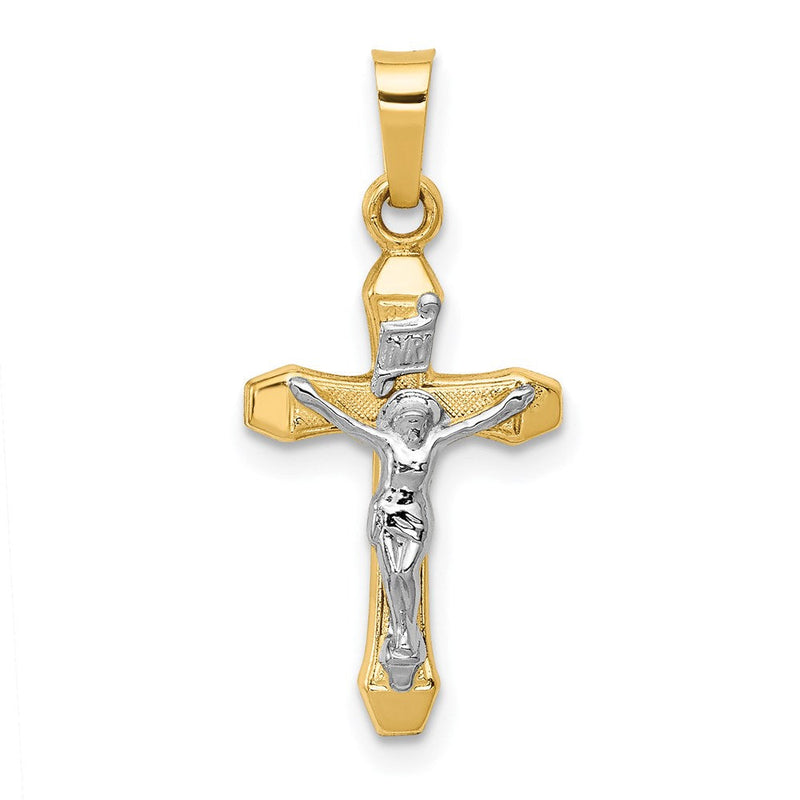 14K Bicolor 14K Bicolor Inri Hohl Kruzifix Anhänger