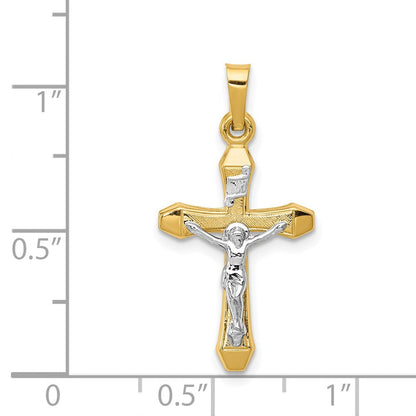 14K Bicolor 14K Bicolor Inri Hohl Kruzifix Anhänger