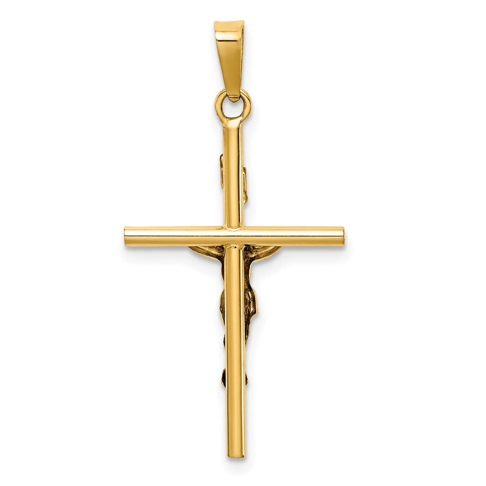 14K Bicolor-Gold INRI-Kruzifix-Anhänger