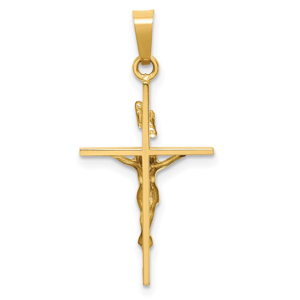 14K Bicolor-Gold INRI-Kruzifix-Anhänger