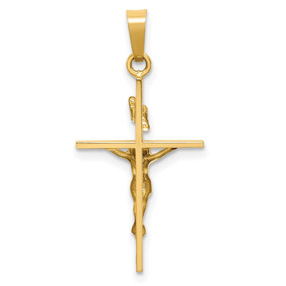 14K Bicolor-Gold INRI-Kruzifix-Anhänger