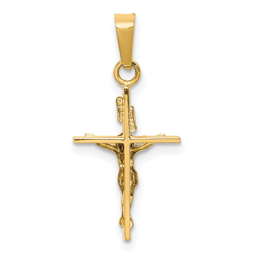 14K Bicolor Gold INRI Kruzifix-Anhänger