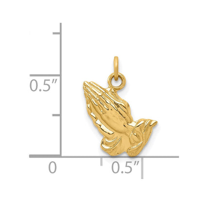 14K Gelbgold Betende-Hände-Charm