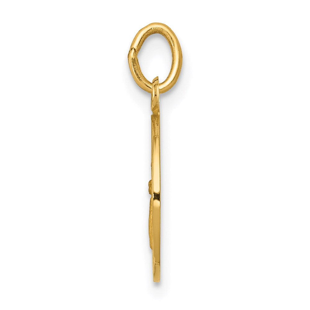 14K Gelbgold Schutzengel-Medaille-Charm