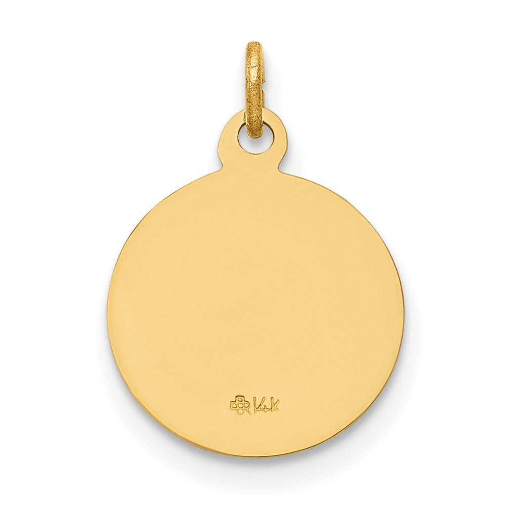 14K Gelbgold Schutzengel-Medaille-Charm