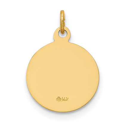 14K Gelbgold Schutzengel-Medaille-Charm