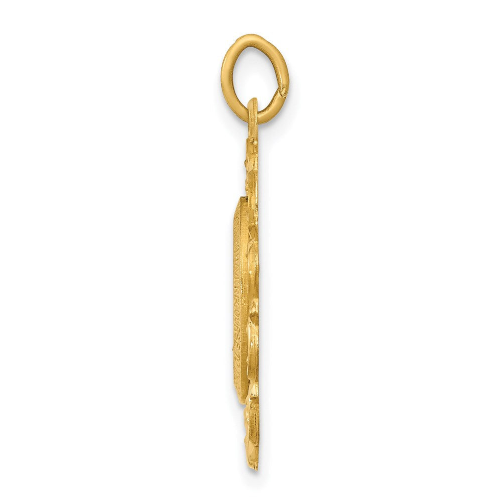 14K Gelbgold Wunderbare Medaille Charm