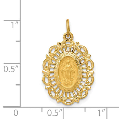 14K Gelbgold Wunderbare Medaille Charm