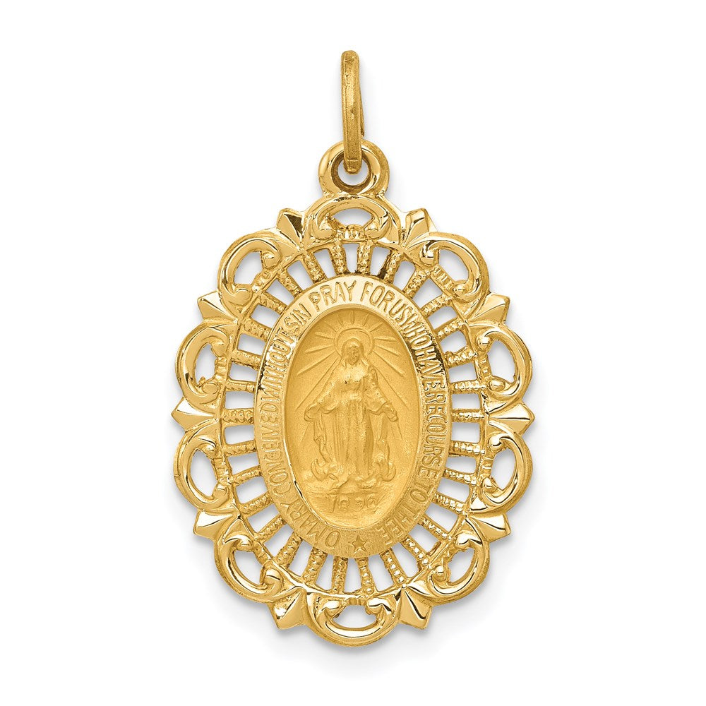 14K Gelbgold Wunderbare Medaille Charm