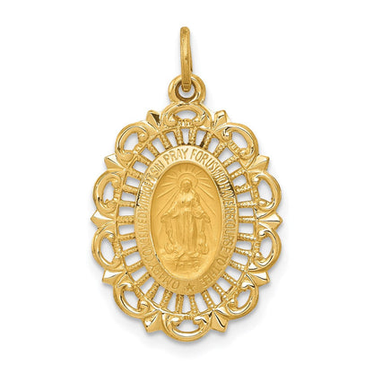 14K Gelbgold Wunderbare Medaille Charm