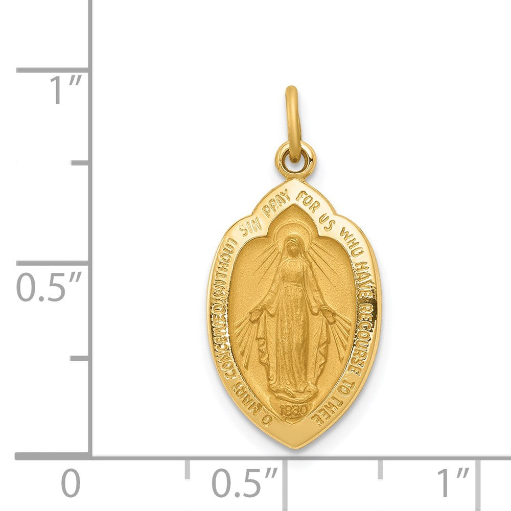 14K Gelbgold Wunderbare Medaille Charm-Anhänger