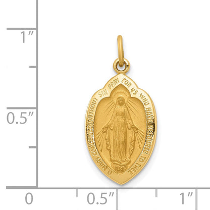 14K Gelbgold Wunderbare Medaille Charm-Anhänger