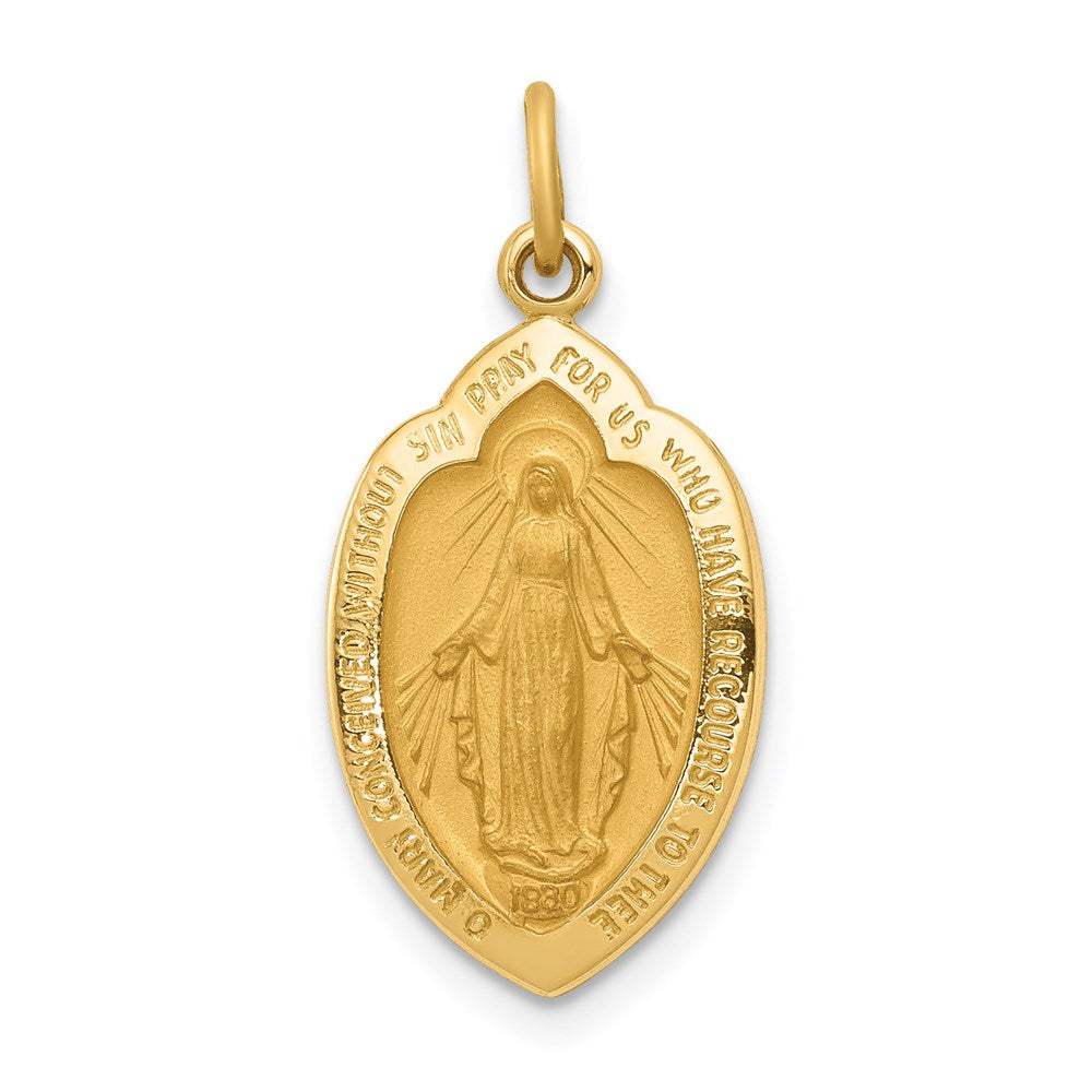 14K Gelbgold Wunderbare Medaille Charm-Anhänger