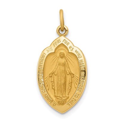 14K Gelbgold Wunderbare Medaille Charm-Anhänger