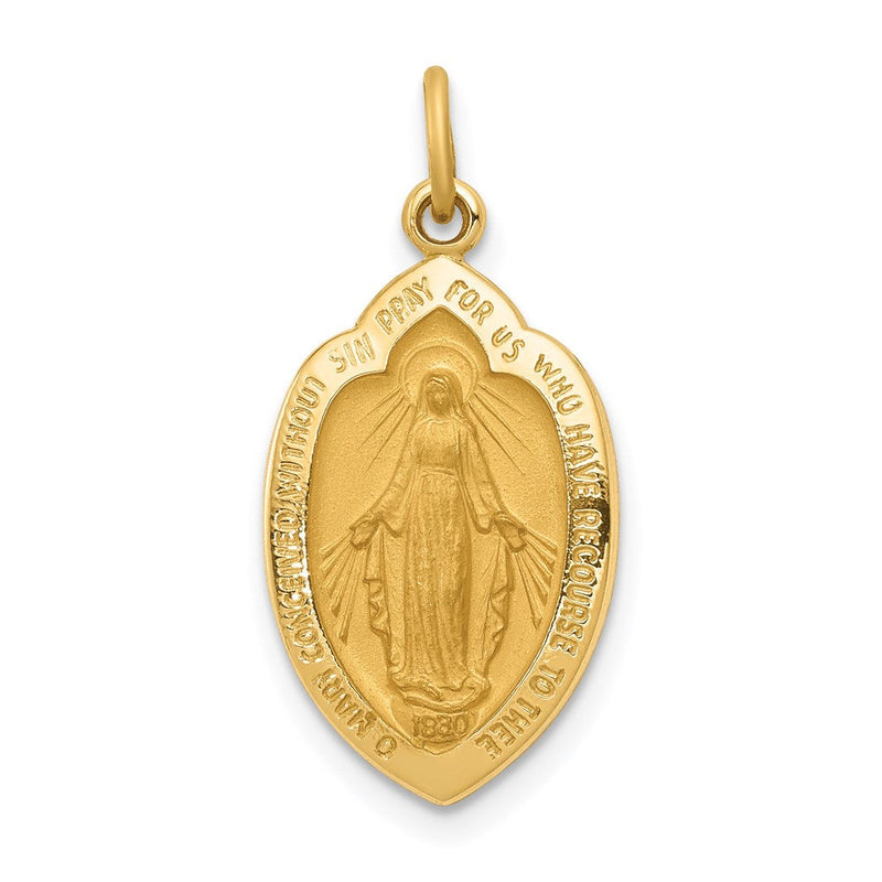 14K Gelbgold Wunderbare Medaille Charm-Anhänger