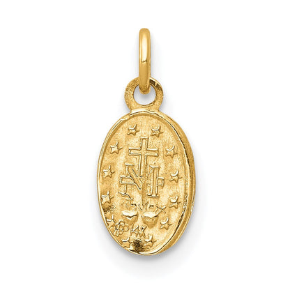 14K Gelbgold 14K Wundertätig Medaille Charm