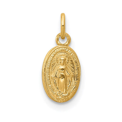 14K Gelbgold 14K Wundertätig Medaille Charm