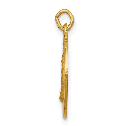 14K Gelbgold Unsere Liebe Frau von Loreto Medaille Charm