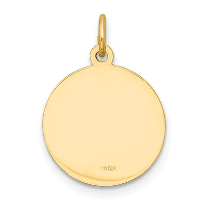 14K Gelbgold Unsere Liebe Frau von Loreto Medaille Charm