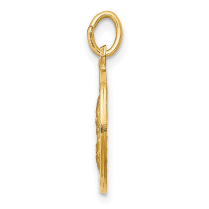 14K Gelbgold Matka Boska Medaille Charm
