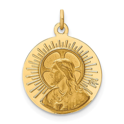 14K Gelbgold Matka Boska Medaille Charm